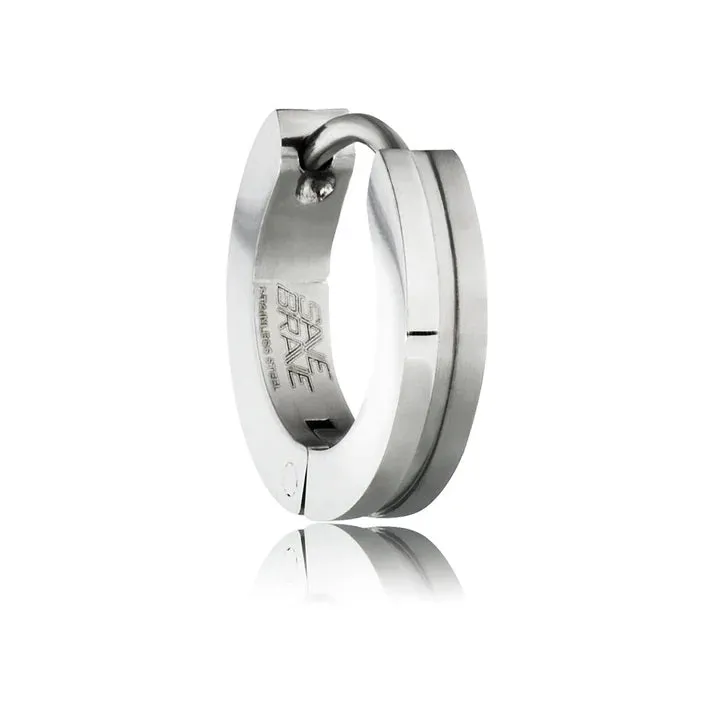 Save Brave Stainless Steel Single Mens Earring SBE-INDIA-1