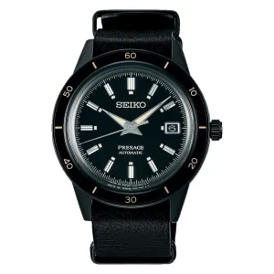 Seiko Presage 60's Style Black Strap Watch SRPH95J1