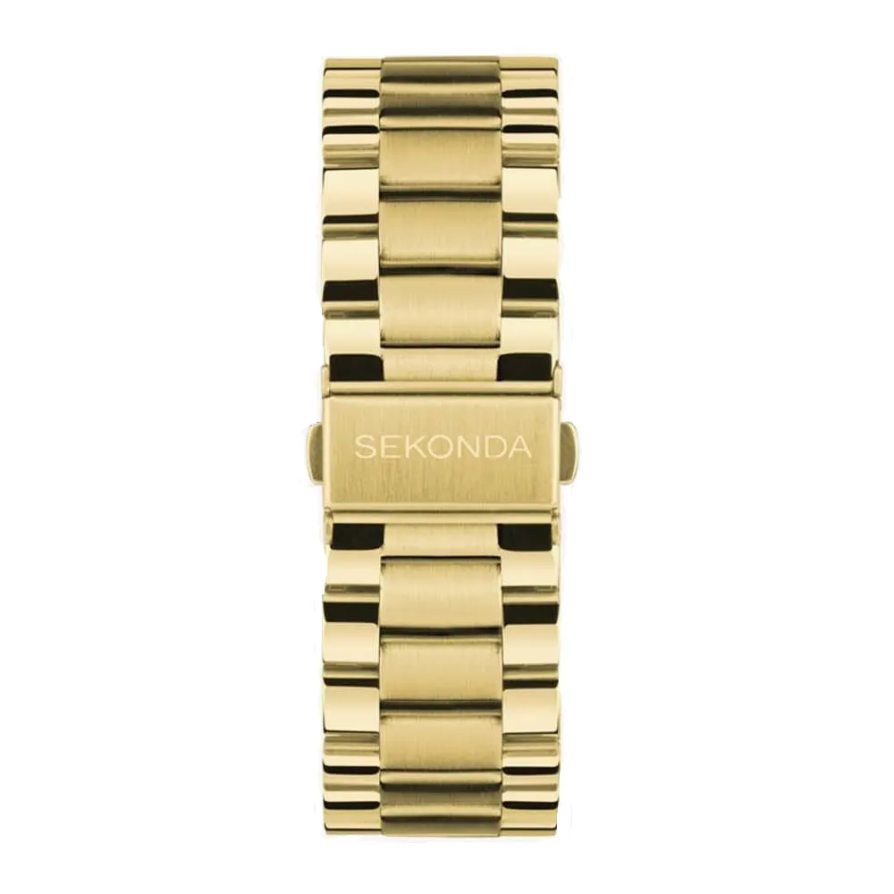 Sekonda Active Plus Smart Watch Gold Alloy Case Steel Bracelet 30227