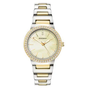 Sekonda Amelia Two Tone Crystal Set Ladies Watch 40490