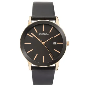 Sekonda Black Strap Mens Watch 1837