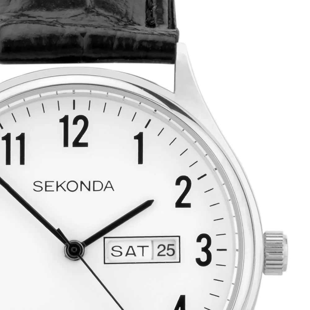 Sekonda Classic Easy Reader Leather Strap Mens Watch 30121