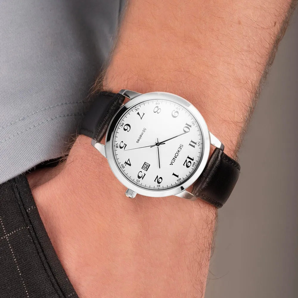 Sekonda Classic Easy Reader Leather Strap Mens Watch 30129