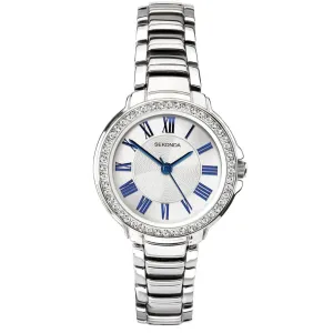 Sekonda Crystal Bezel Ladies Watch Silver Colour Bracelet 2777