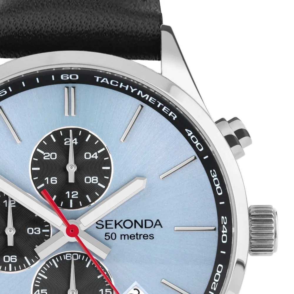 Sekonda Endurance Dual Time Blue Dial Mens Strap Watch 30106