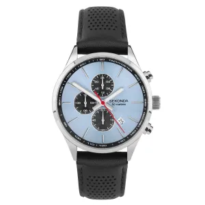 Sekonda Endurance Dual Time Blue Dial Mens Strap Watch 30106