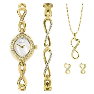 Sekonda Infinity Ladies Watch Gift Set Gold Plated 49057