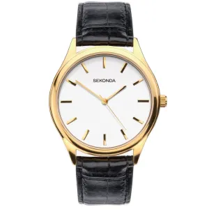 Sekonda Mens Black Croco Style Strap Watch 1535