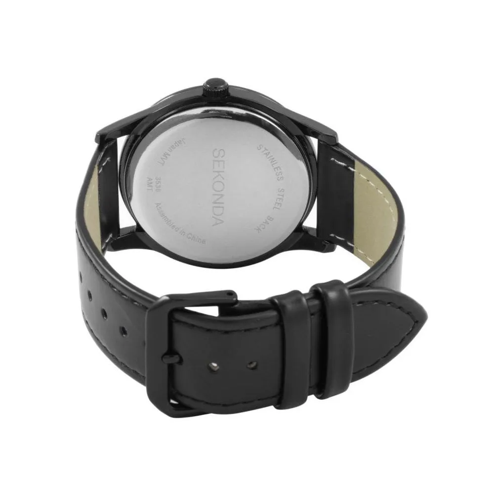 Sekonda Mens Leather Strap Watch 3536