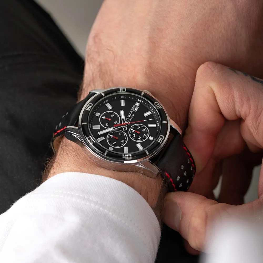 Sekonda Midnight Sports Chronograph Mens Watch Black Dial 30206