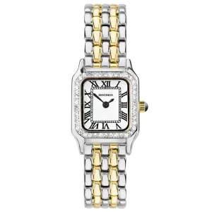 Sekonda Monica Crystal Bezel Ladies Watch Two Tone Bracelet 40640