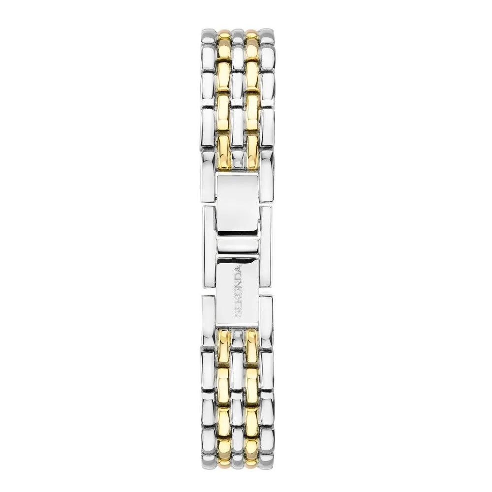 Sekonda Monica Crystal Bezel Ladies Watch Two Tone Bracelet 40640