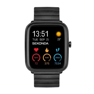 Sekonda Motion Plus Smart Watch Black Alloy Case & Stainless Steel Bracelet 30223
