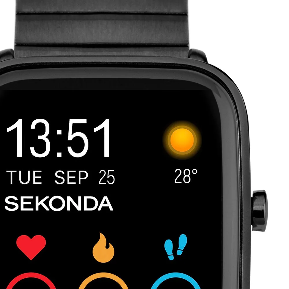Sekonda Motion Plus Smart Watch Black Alloy Case & Stainless Steel Bracelet 30223