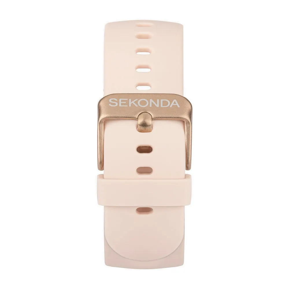 Sekonda Motion Plus Smart Watch Rose Gold Case Pink Silicone Strap 30224
