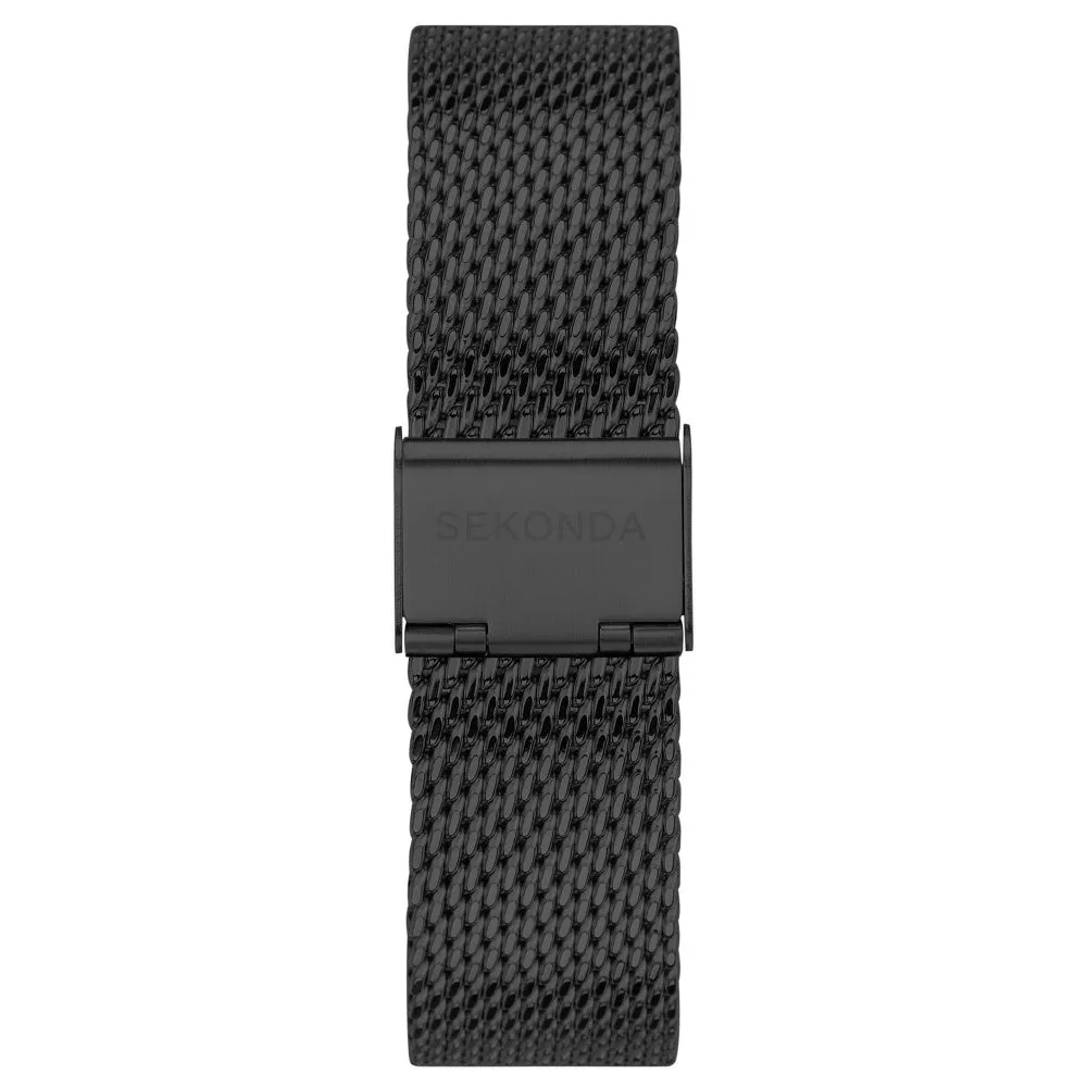 Sekonda Pilot Airborne Chronograph Black Mesh Bracelet Mens Watch 30102