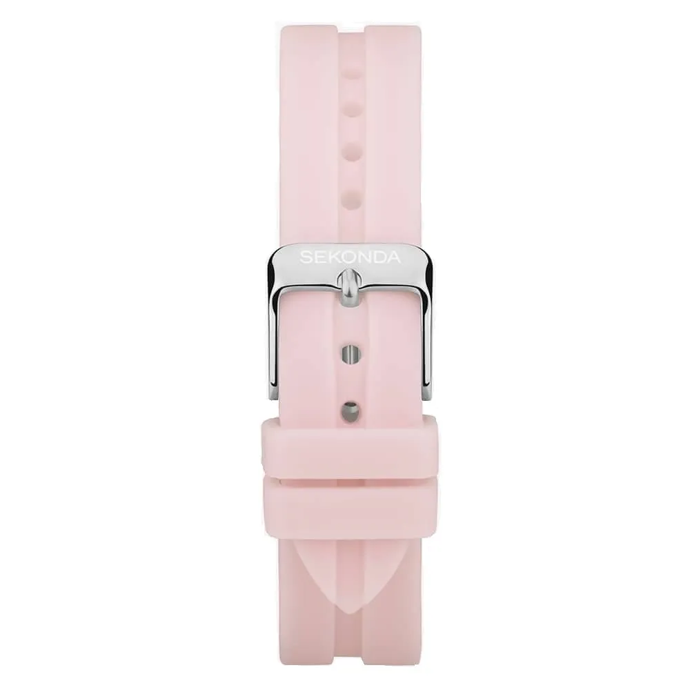 Sekonda Pink Silicone Strap Ladies Watch 40569