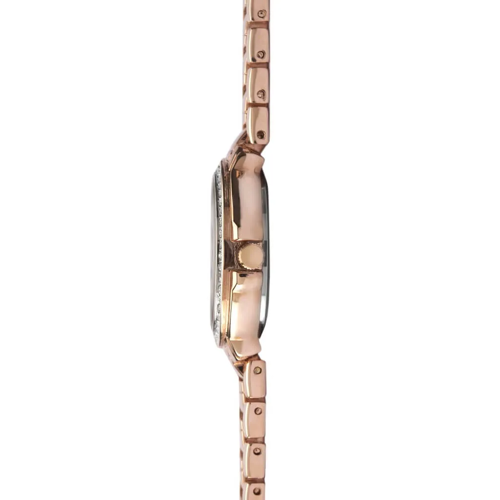 Sekonda Rose Gold Plated Crystal Set Ladies Watch 2846