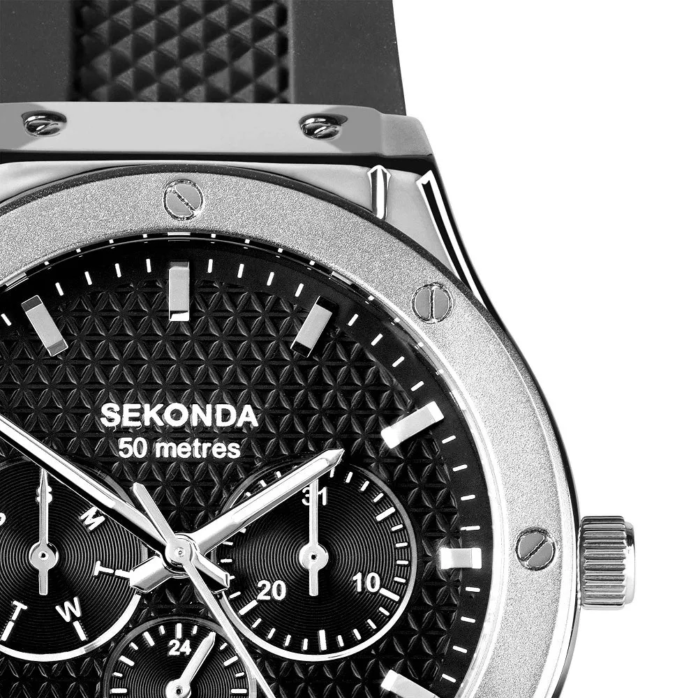 Sekonda Titan Sports Day Date Rubber Strap Mens Watch 30230