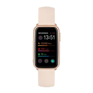 Sekonda Track Smart Watch Rose Gold Case Pink Silicone Strap 30170