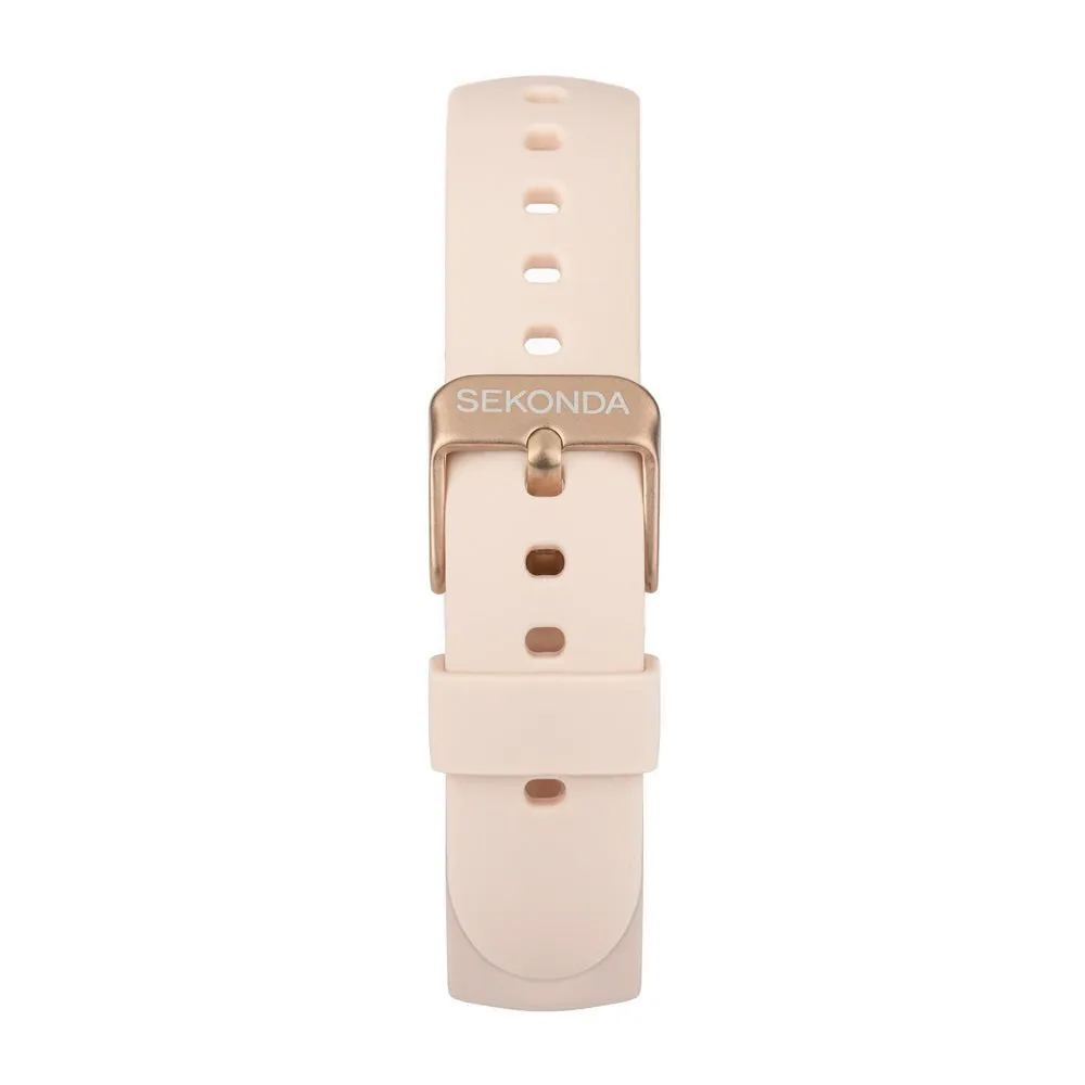 Sekonda Track Smart Watch Rose Gold Case Pink Silicone Strap 30170