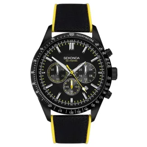 Sekonda Velocity Sports Chronograph Men's Strap Watch Black Dial 30018