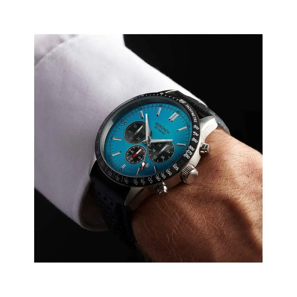Sekonda Velocity Sports Chronograph Men's Watch Blue Dial 30019