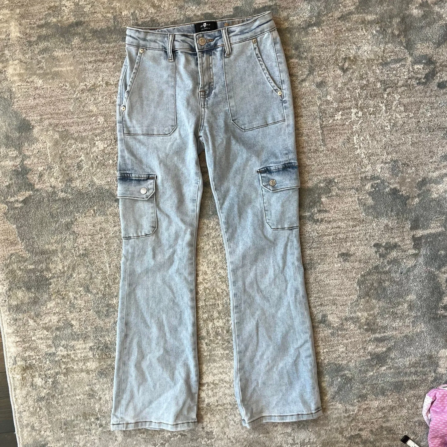 Selling Fast 7 For All Mankind Girls Cargo Bootcut Jeans Sunday 10  Almost Sold Out!