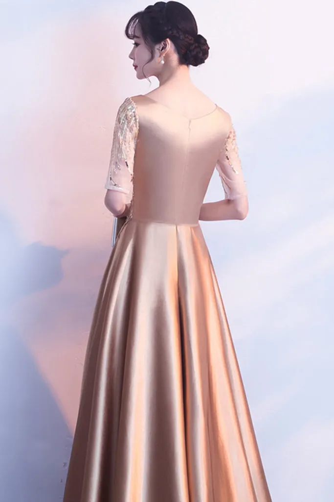 Selling Fast HALF SLEEVE SEQUIN MAXI FORMAL DRESS  Limited Release!