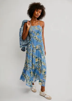 Selling Fast Heat Wave Printed Maxi - Allue Blue Combo  Last Chance!