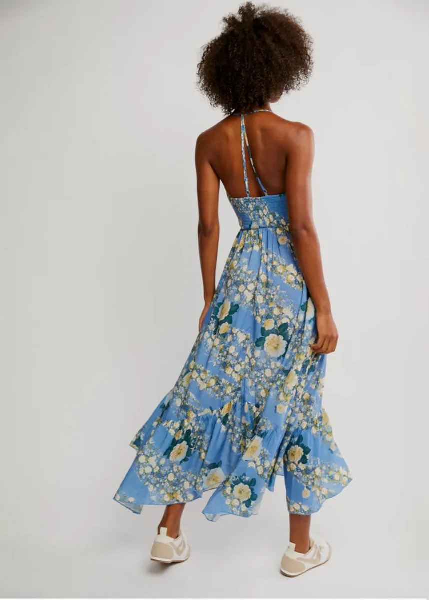 Selling Fast Heat Wave Printed Maxi - Allue Blue Combo  Last Chance!