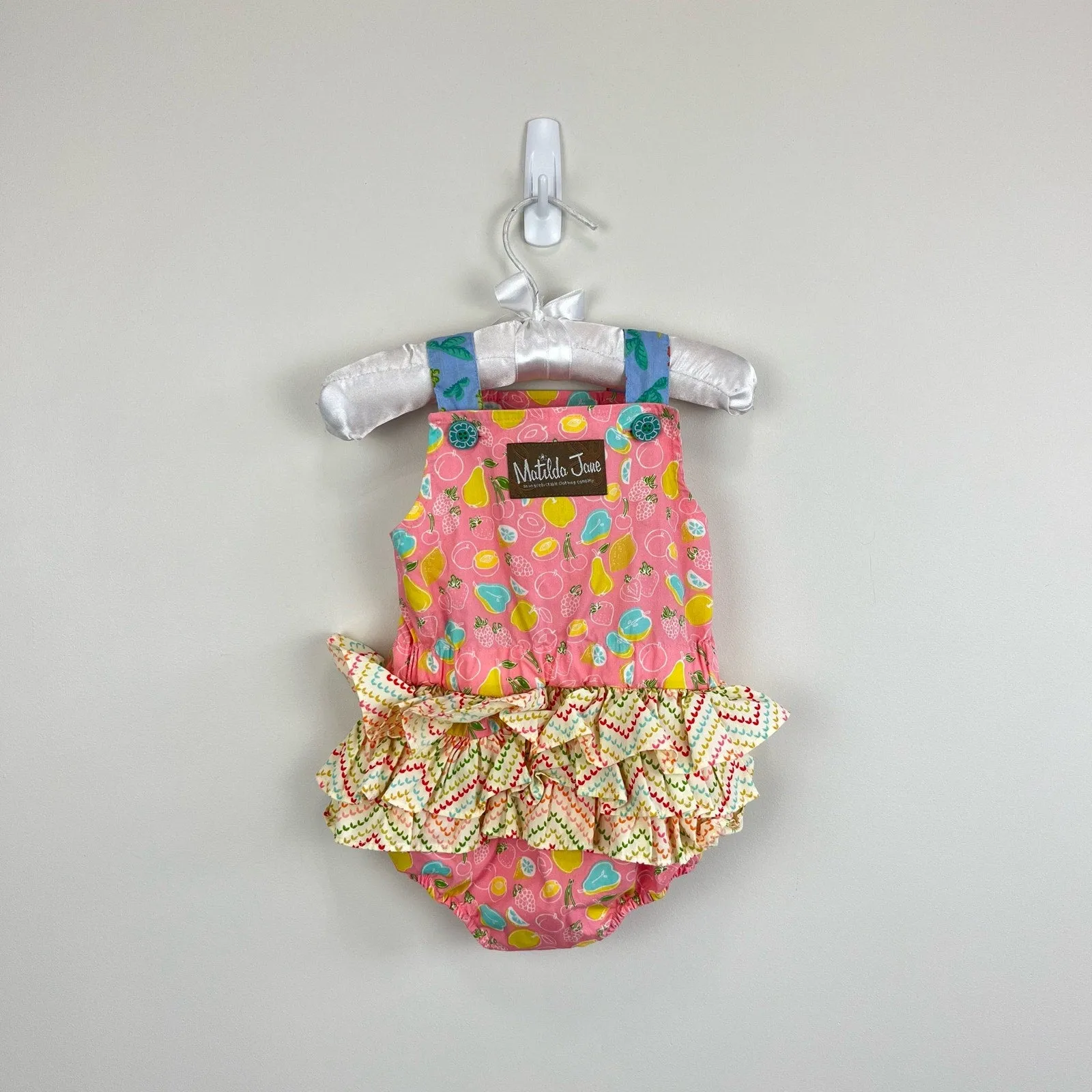Selling Fast Matilda Jane Little Lemon Ruffle Bubble Romper 6 Months  Today Only!