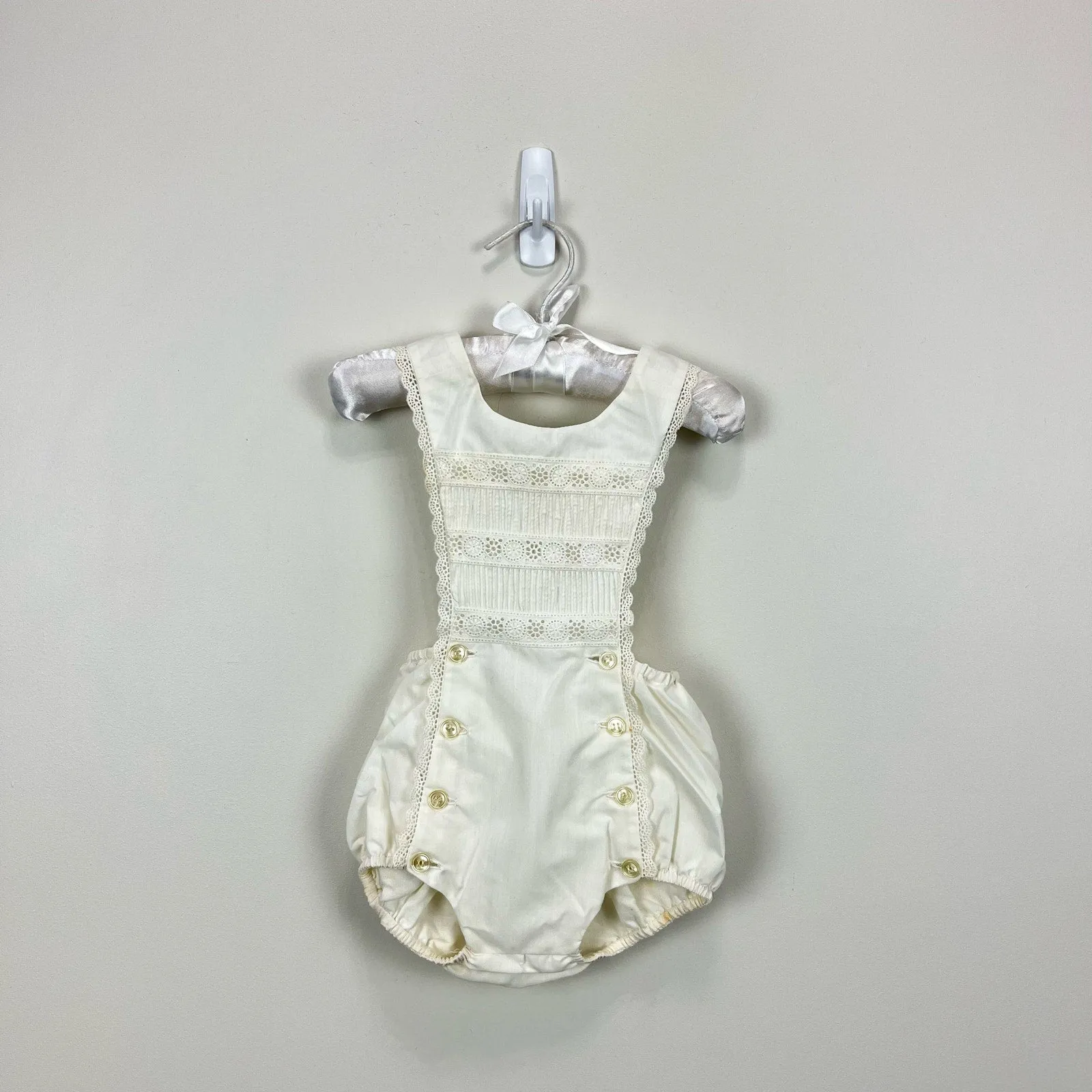 Selling Fast Vintage Ivory Lace Sun Suit Romper  Ends Soon!
