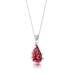 Shrieking Violet Real Flower Heather Silver Pendant HP05