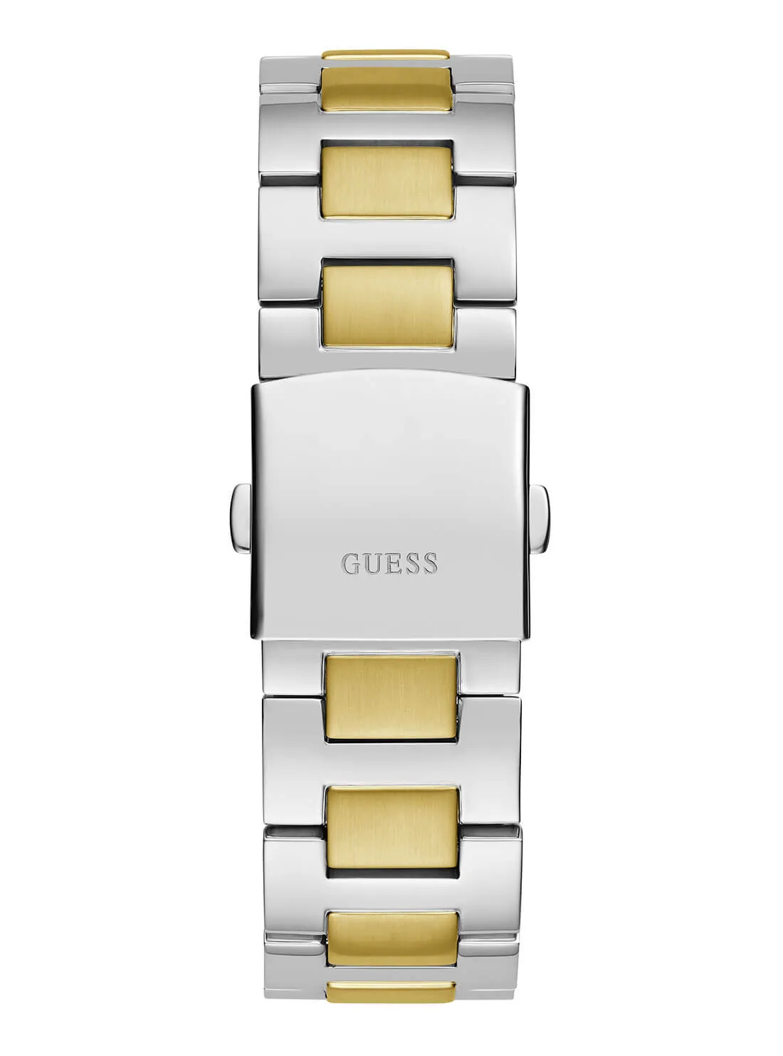 Silver and Gold Equity Blue Link Watch Guess