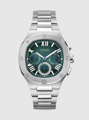 Silver Headline Link Watch Guess