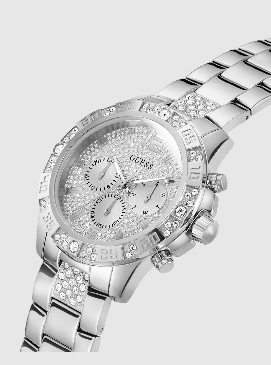 Silver Majestic Link Watch Guess