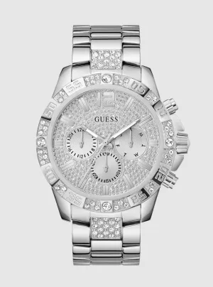 Silver Majestic Link Watch Guess