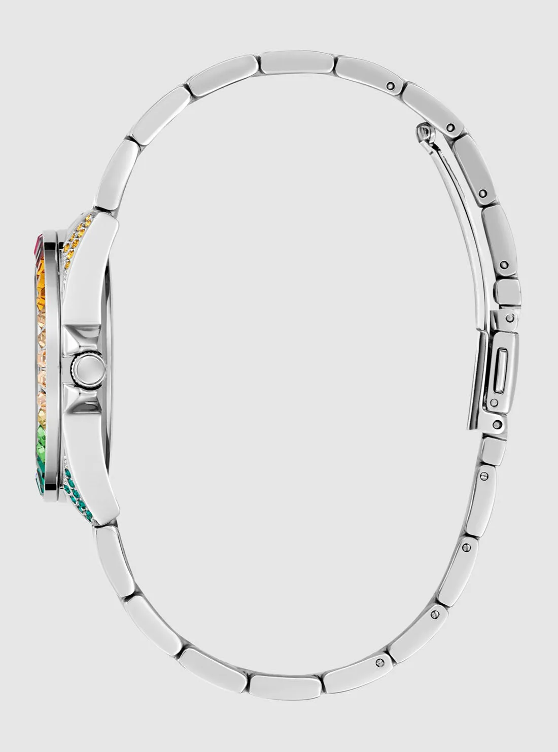 Silver Opaline Link Watch Guess