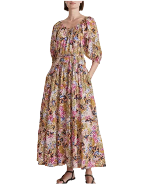 Size M | A Piece Apart Wildflowers Multicoloured Tilton Tiered Maxi Dress