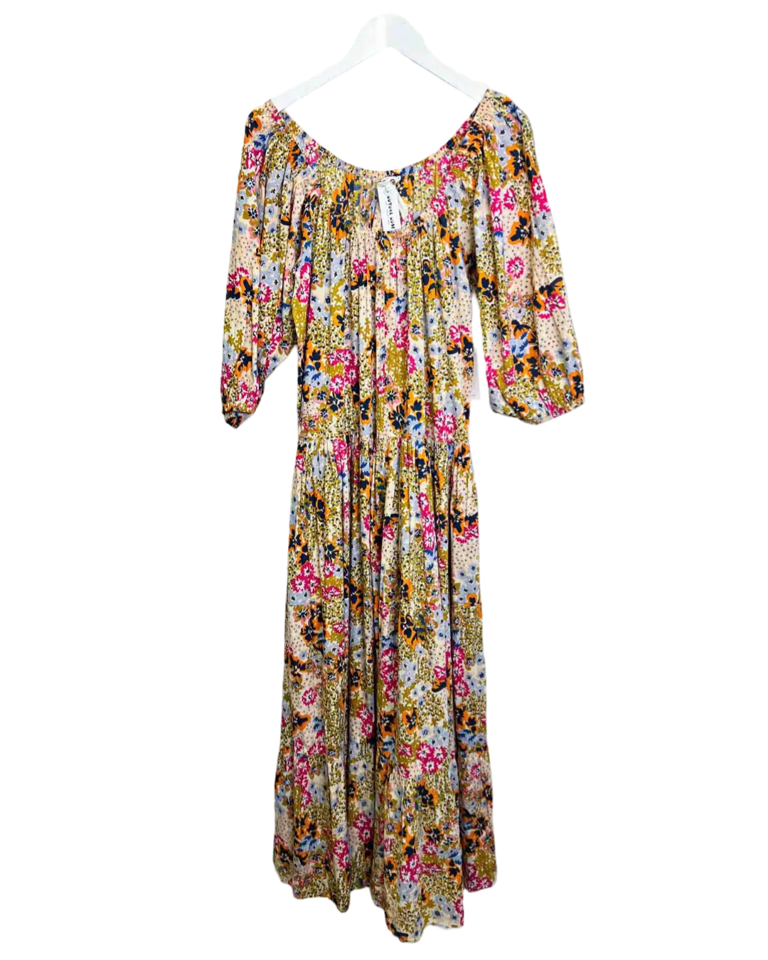 Size M | A Piece Apart Wildflowers Multicoloured Tilton Tiered Maxi Dress