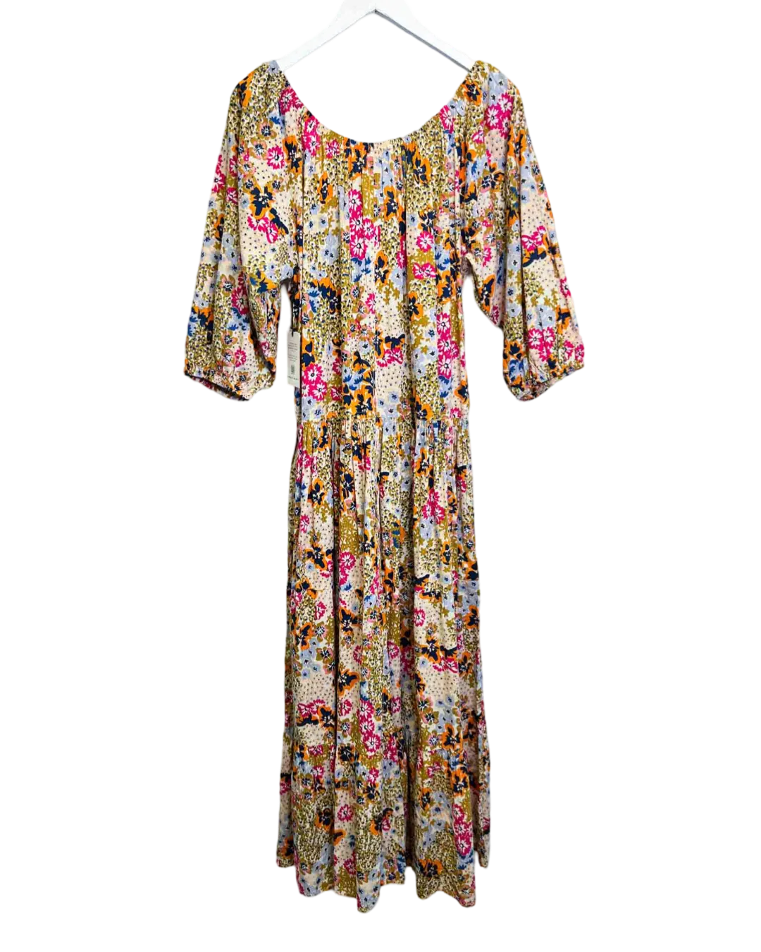 Size M | A Piece Apart Wildflowers Multicoloured Tilton Tiered Maxi Dress