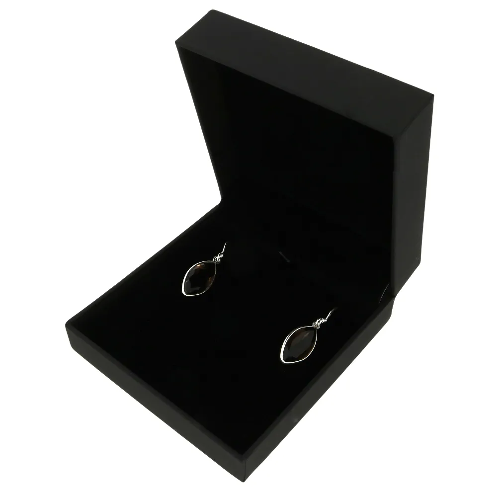 Smokey Quartz Sterling Silver Marquise Drop Earrings