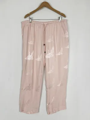 Soft Surroundings Size XLP Pale Pink Cranes Pants NWOT