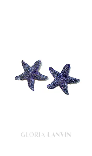 starfish diamond earrings Gloria Lanvin