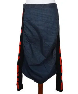 Stella McCartney Blue Plaid Cotton Skirt sz 8