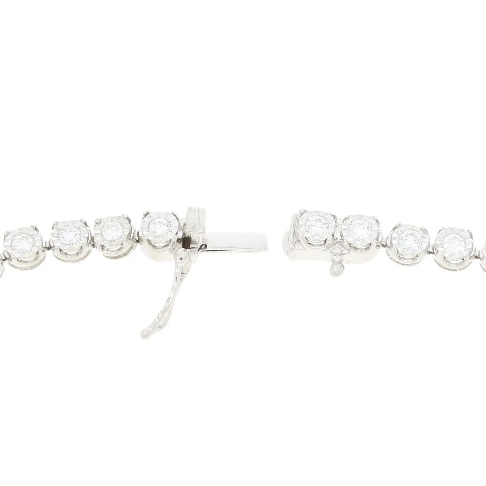 Sterling Silver 2.00cts Lab Grown Diamond Tennis Bracelet