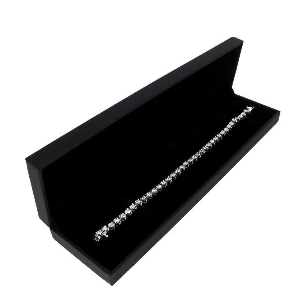 Sterling Silver 2.00cts Lab Grown Diamond Tennis Bracelet