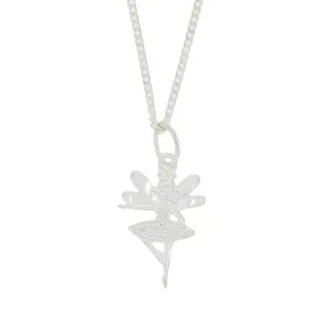 Sterling Silver Ballerina Fairy Pendant and Chain