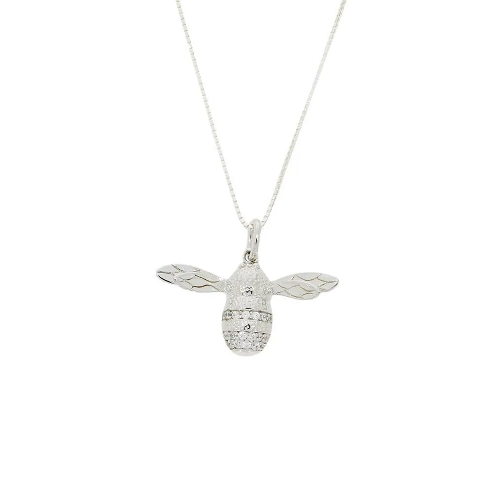 Sterling Silver Ladies Bee Pendant and Chain
